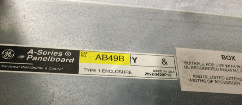GE/General Electric: ASF3184KB, 400A, 480Y/277V, 3Ph/ 4 Wire, Type 1 Panelboard