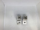 Lot Of (2) Burndy KA29U Aluminum Mechanical Lug, 6-250MCM, CU9AL 2" x 1"