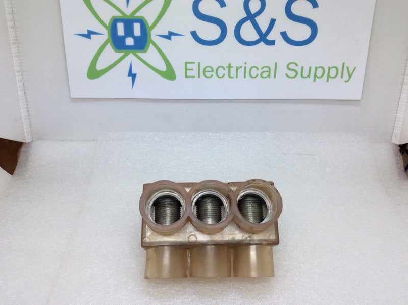 Burndy BIBD-600-3 3 Port Multi-Tap Connector 2 Sided