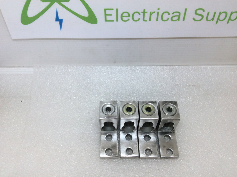 (Lot of 4) Ilsco D2333 Mechanical Aluminum Lug 300MCM-6 TWO