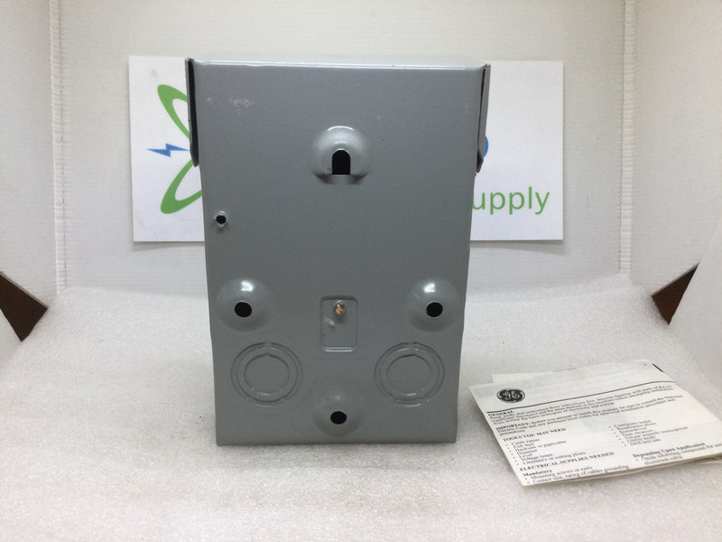 GE General Electric TFN60RCP Non-Fuse Metallic AC Disconnect 60 Amp 240-Volt Switch Box Power Enclosure