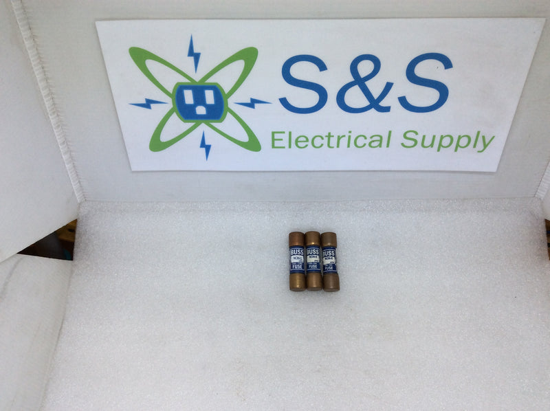 Bussman/Buss NON-6 6 Amp 250V One Time Class H Fuse - Lot of 3