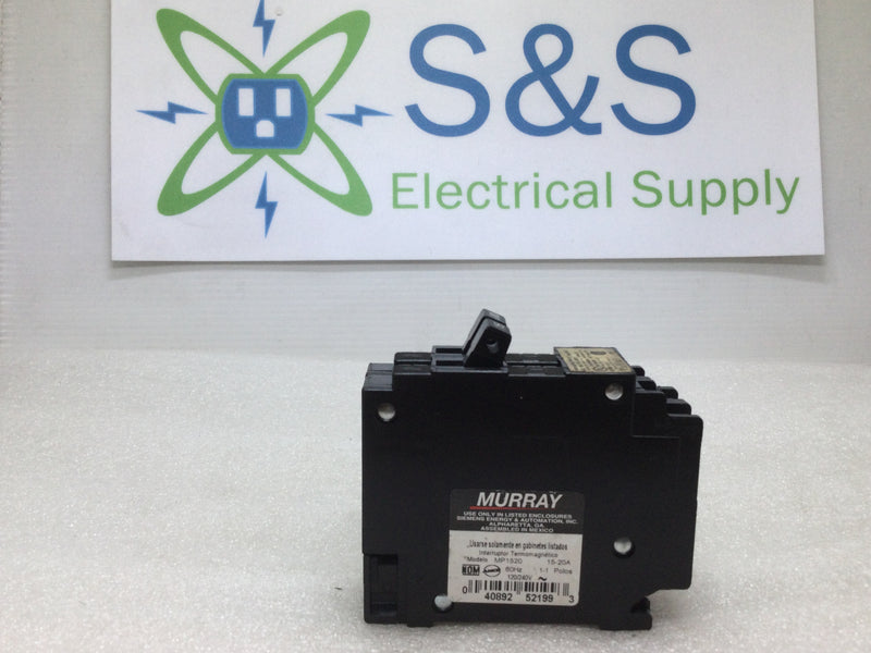 Murray MP1520 15 Amp/20 Amp 1 Pole 120V Circuit Breaker