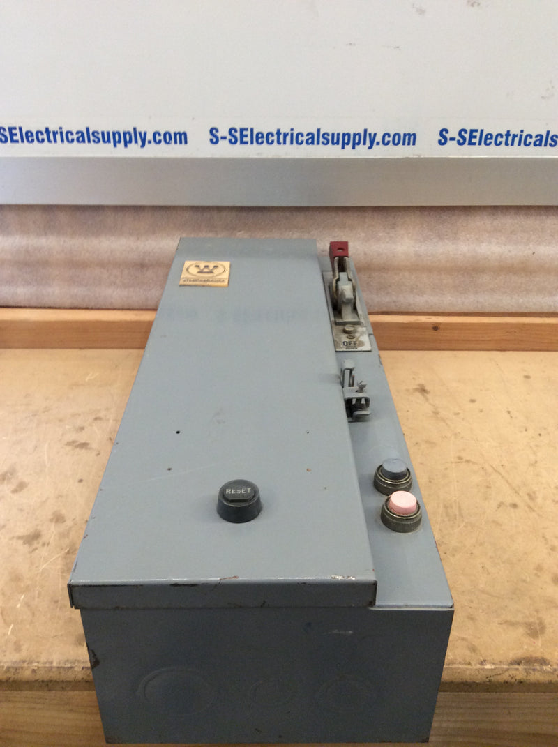 Westinghouse Enclosed Motor Starter With Circuit Protection 3 Phase 15A 600VAC Type MCP/A200M