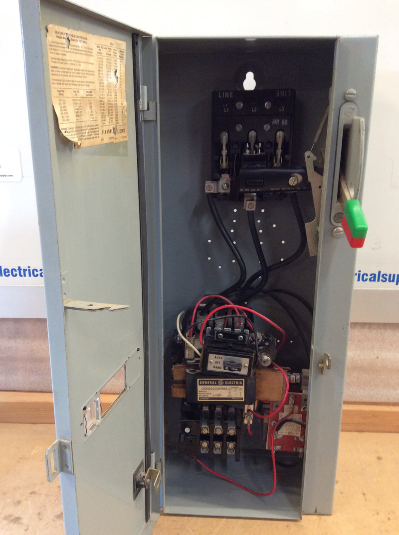 General Electric 300-Line Control CR308D100AYA53 3 Phase 30A 600VAC Type TEC Non-Fused Motor Control