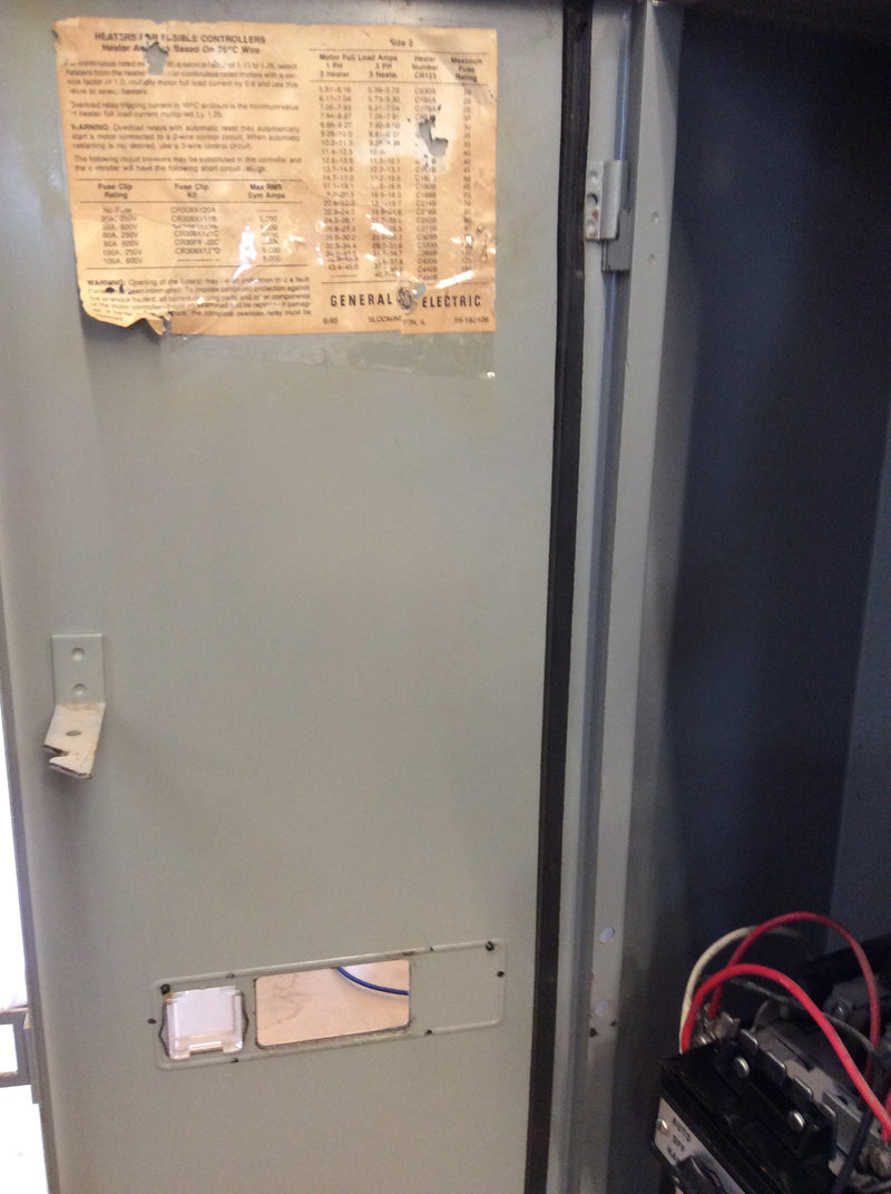 General Electric 300-Line Control CR308D100AYA53 3 Phase 30A 600VAC Type TEC Non-Fused Motor Control