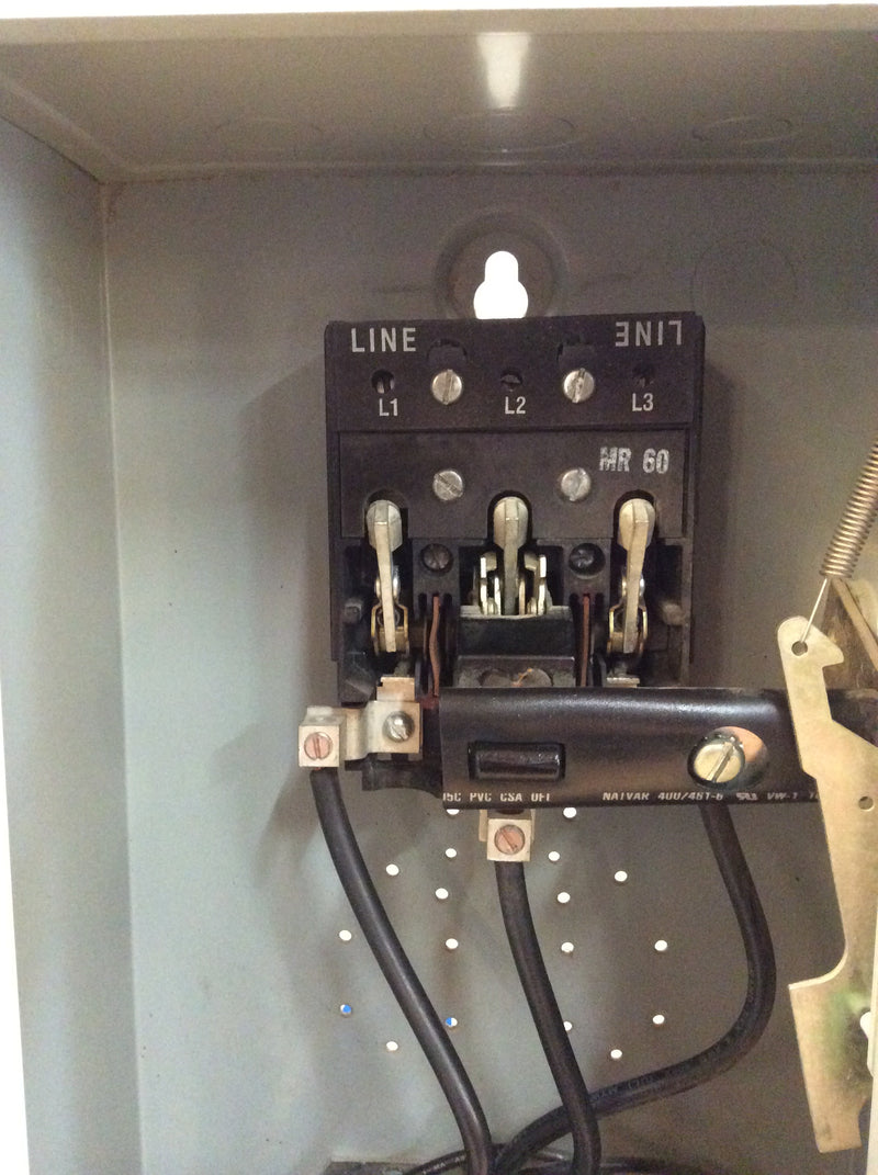 General Electric 300-Line Control CR308D100AYA53 3 Phase 30A 600VAC Type TEC Non-Fused Motor Control