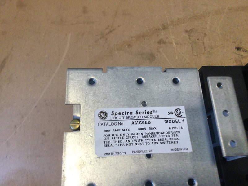 GE General Electric AMC6EB Spectra Series Circuit Breaker Module Use With TED,TEB,THED,SEDA,SEHA, SELA, & SEPA Breakers