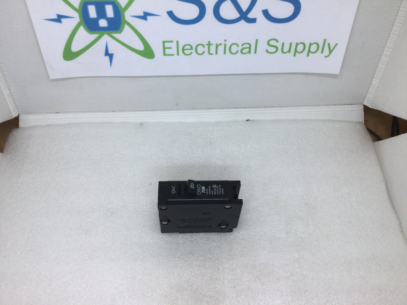 Thomas & Betts TB120TB 20 Amp 1 Pole 120/240V Type TB Circuit Breaker