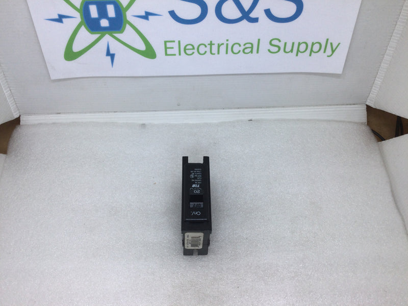 Thomas & Betts TB120TB 20 Amp 1 Pole 120/240V Type TB Circuit Breaker
