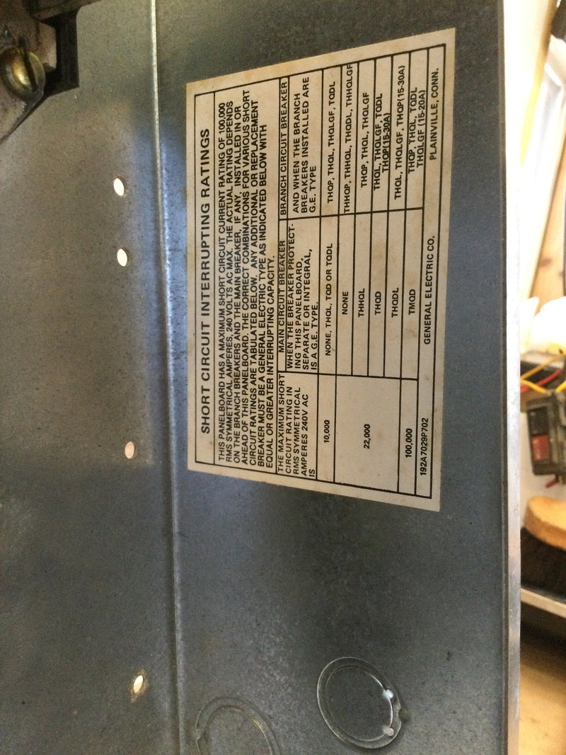 Ge Powermark Plus Tm1615c Mod1 Single Phase Tqd2150 150a  Main Breaker 120/240vac Thqp,Thhqp,Thql, Thqdl