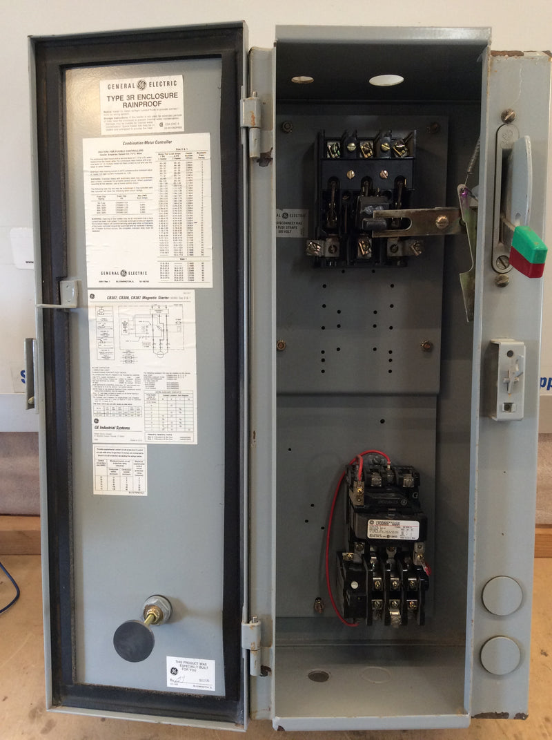 General Electric 300-Line Control CR308B6**AAAA 3 Phase 30A 600VAC Combination Motor Controller