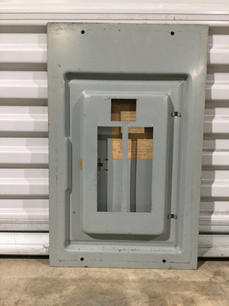 Crouse Hinds LC216DF/DS 125 Amp 120/240V 3 Wire Single Phase Model 14 12/24 Space Panelboard Cover 23" x 14.5"