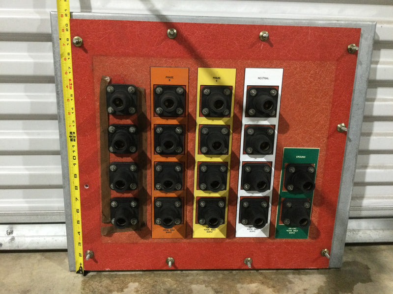 Generator Terminals Board, Plug in for 1600-amp panel 3 phase with Neutral 600v AC