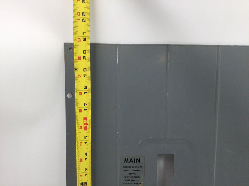 Square D Panel Cover/Door Dead Front 8/16 Space 20.75" x 13" With main breaker slot