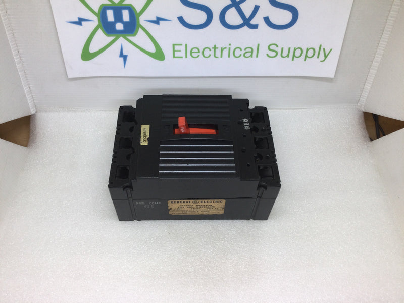GE General Electric THEF136015 3 Pole 15 Amp 600vac Hi-Break Circuit Breaker