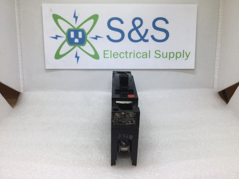General Electric TED113020 1 Pole 20 Amp Type TED Circuit Breaker