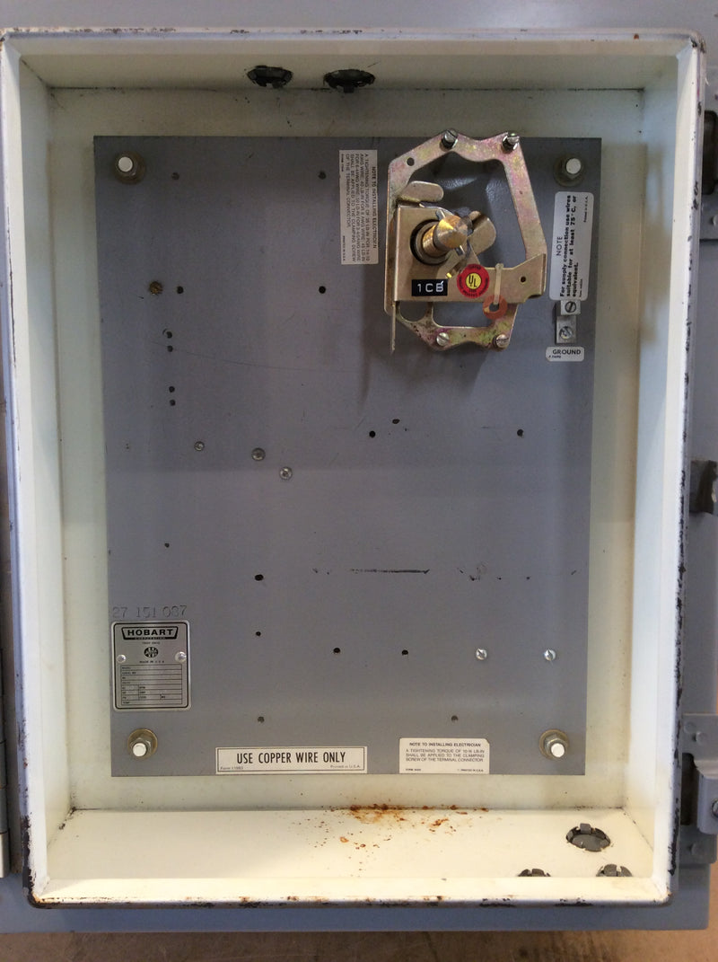 Hobart Nema Contactor/Motor Starter Combo Enclosure Type 12, 13 Breaker Disconnect Enclosure