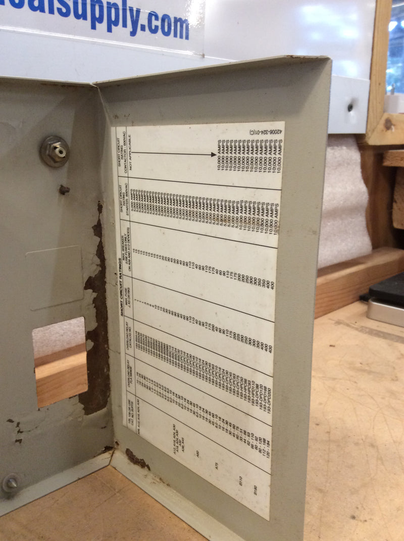 Allen-Bradley Bulletin 109-A09AT3 120VAC 60Hz Non-Reversing Starter Enclosure (Enclosure Only)