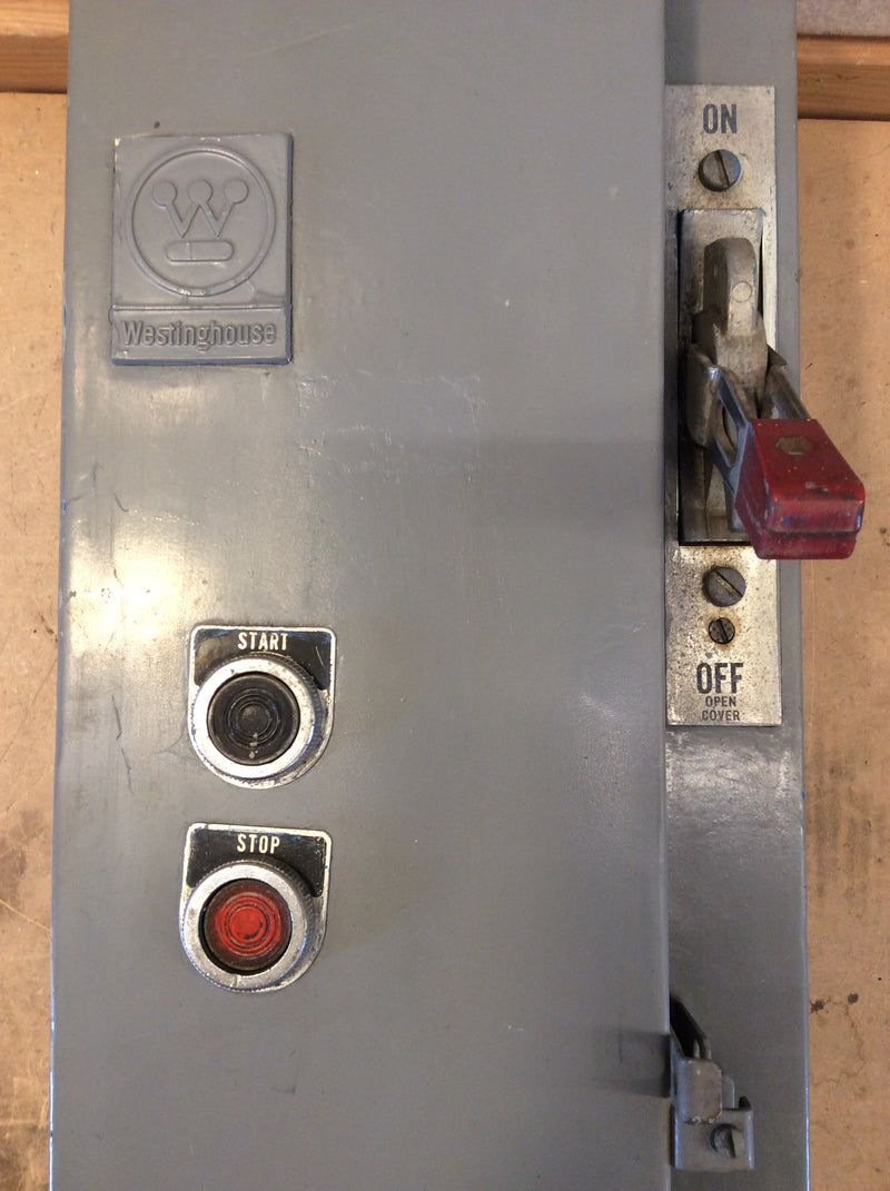 Westinghouse A204S07 Combination Motor Starter Fusible 3 Phase Size 0 18A 600VAC