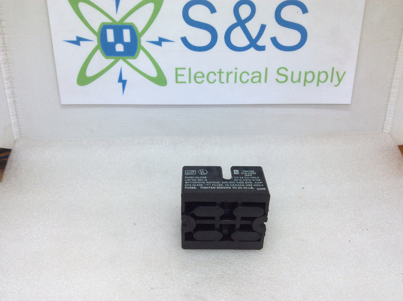 Buss T30030 30A 300V 2 Pole Fuse Holder 581-G 10-14 CU Only Use Class "T" Fuses