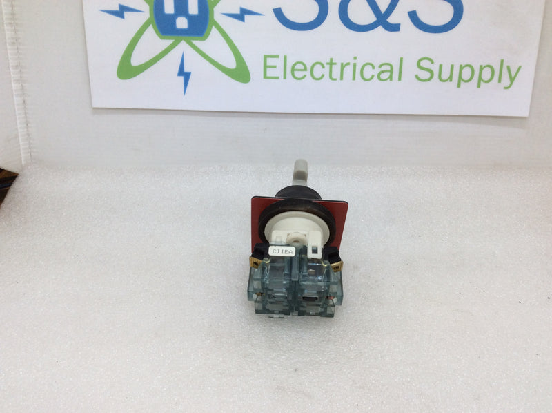 Westinghouse 2 Position Selector Switch with PB1A/PB1B Contact Blocks 600VAC/600VDC Model B