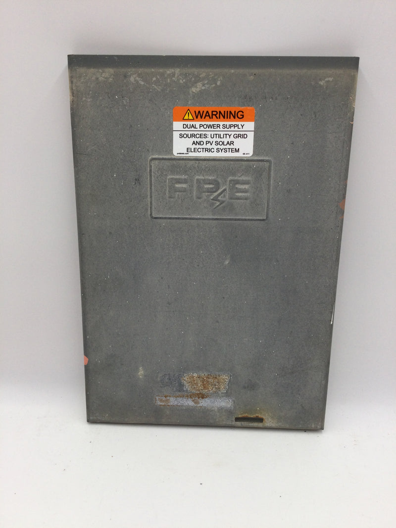 FPE Federal Pacific RH108-16 100 Amp 120/240V 1 Phase 3 Wire 16 space Enclosed Panelboard