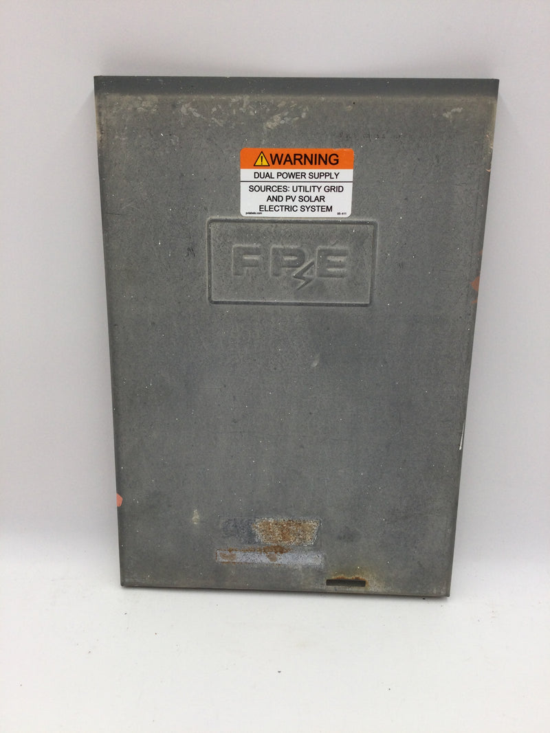 Panelboard Fpe FPE Federal Pacific RH108-16 100 Amp 120/240V 1 Phase 3 Wire 16 space