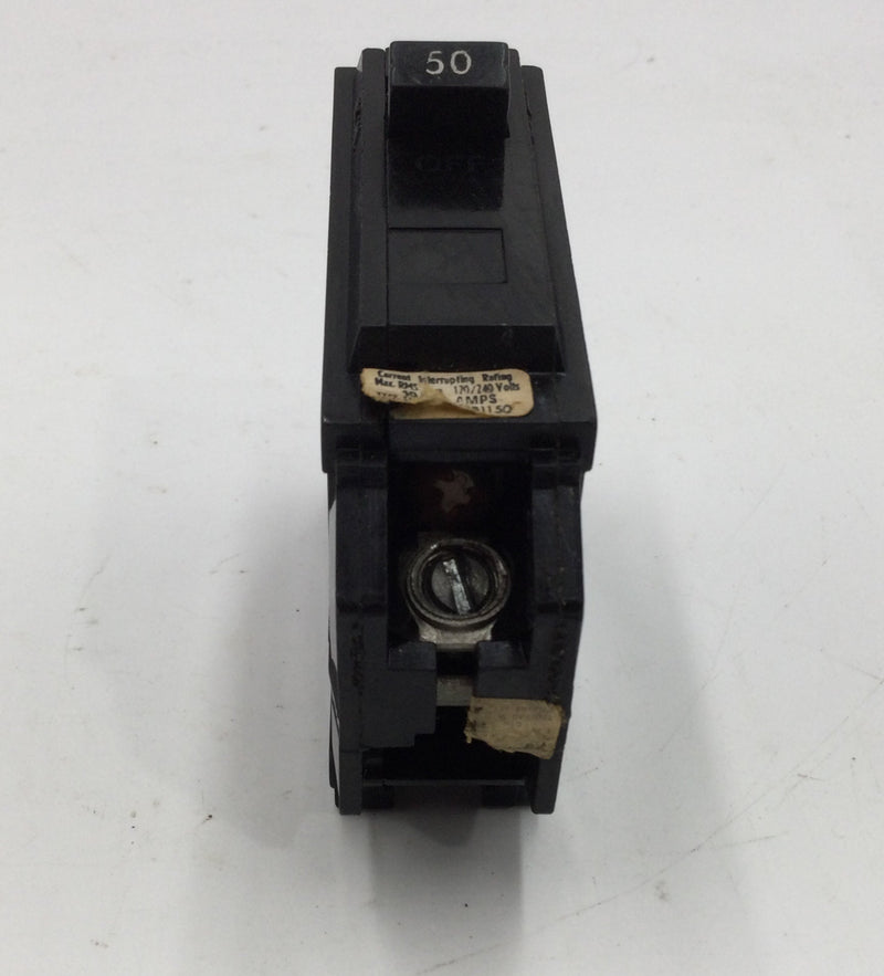 General Electric THQB1150 50 Amp 1 Pole 120/240V Bolt On Circuit Breaker