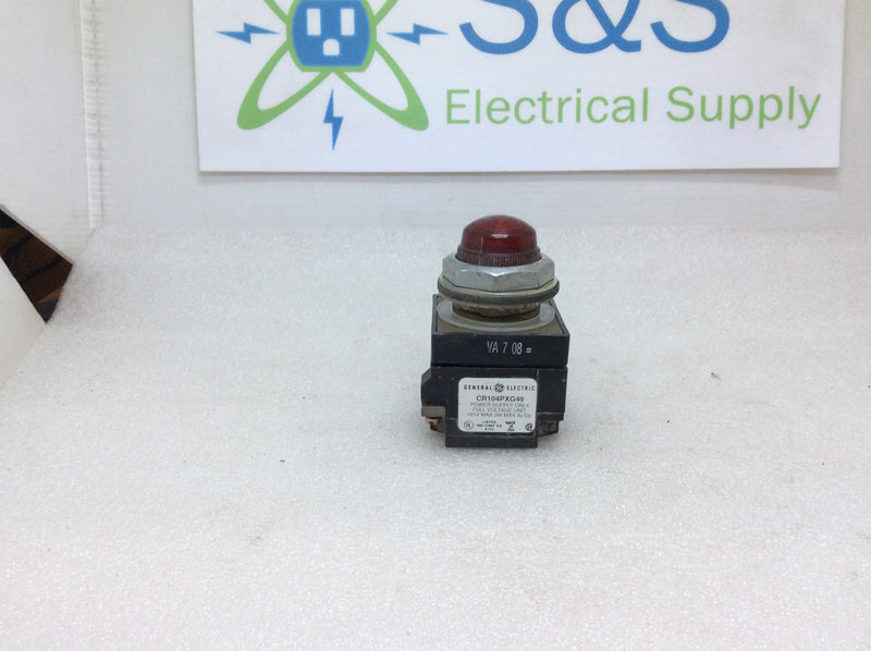 GE/General Electric CR104PXG49 Oil Tight Indicator Light 125V Max 3W Max AC/DC