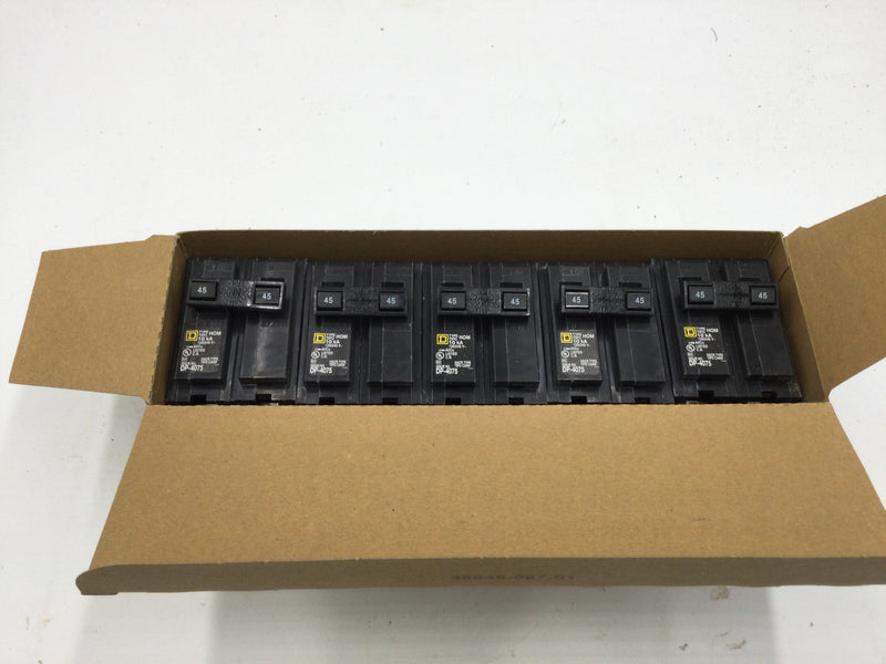 Square D HOM245 45 Amp 2 Pole 120/240V Circuit Breaker - Yellow Sticker