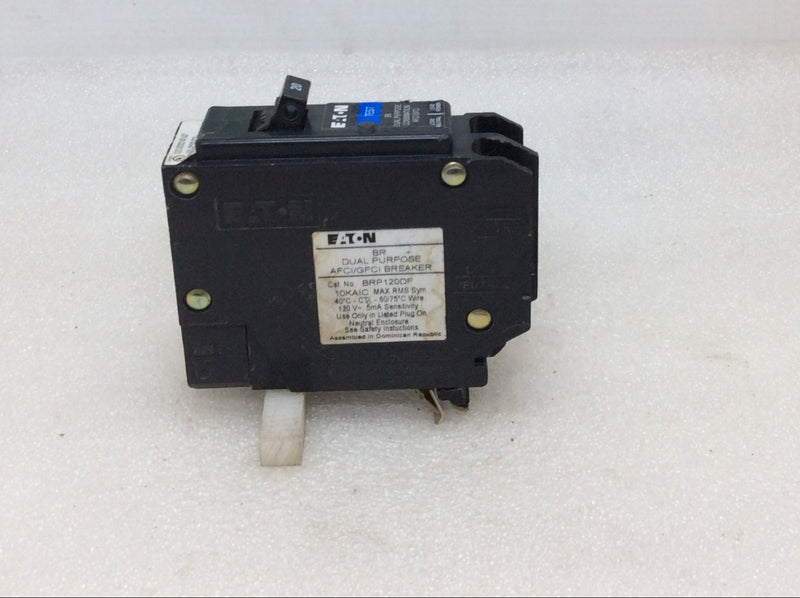 Eaton BRP120DF 20A 1P AFCI/GFCI Dual Function Plug on Neutral Circuit Breaker