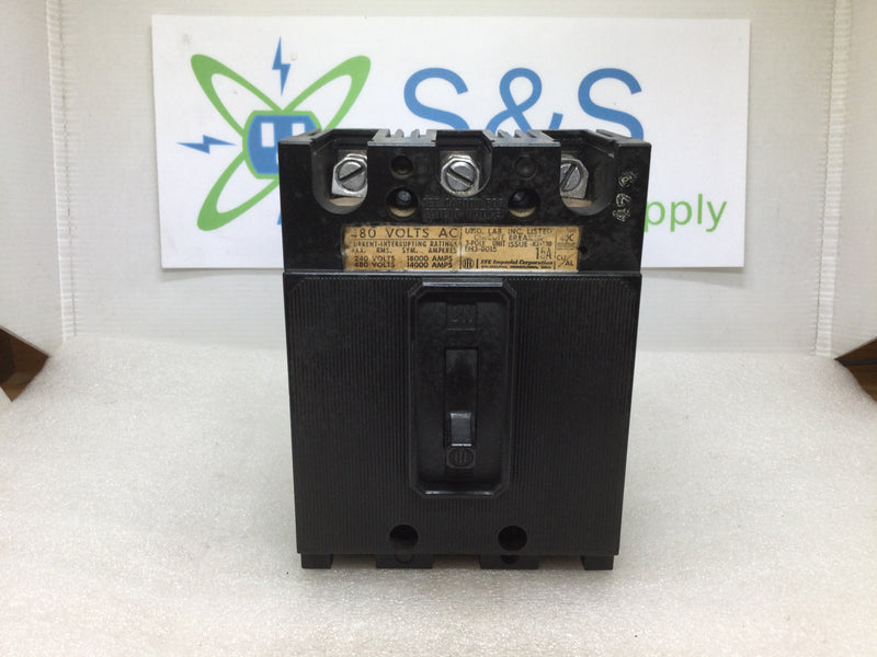 ITE EH3-B015 15 Amp 3 Pole Molded Case Circuit Breaker 480v
