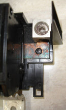 Close up view of a GE General Electric Type THQMV Lugs circuit breaker on a white background.